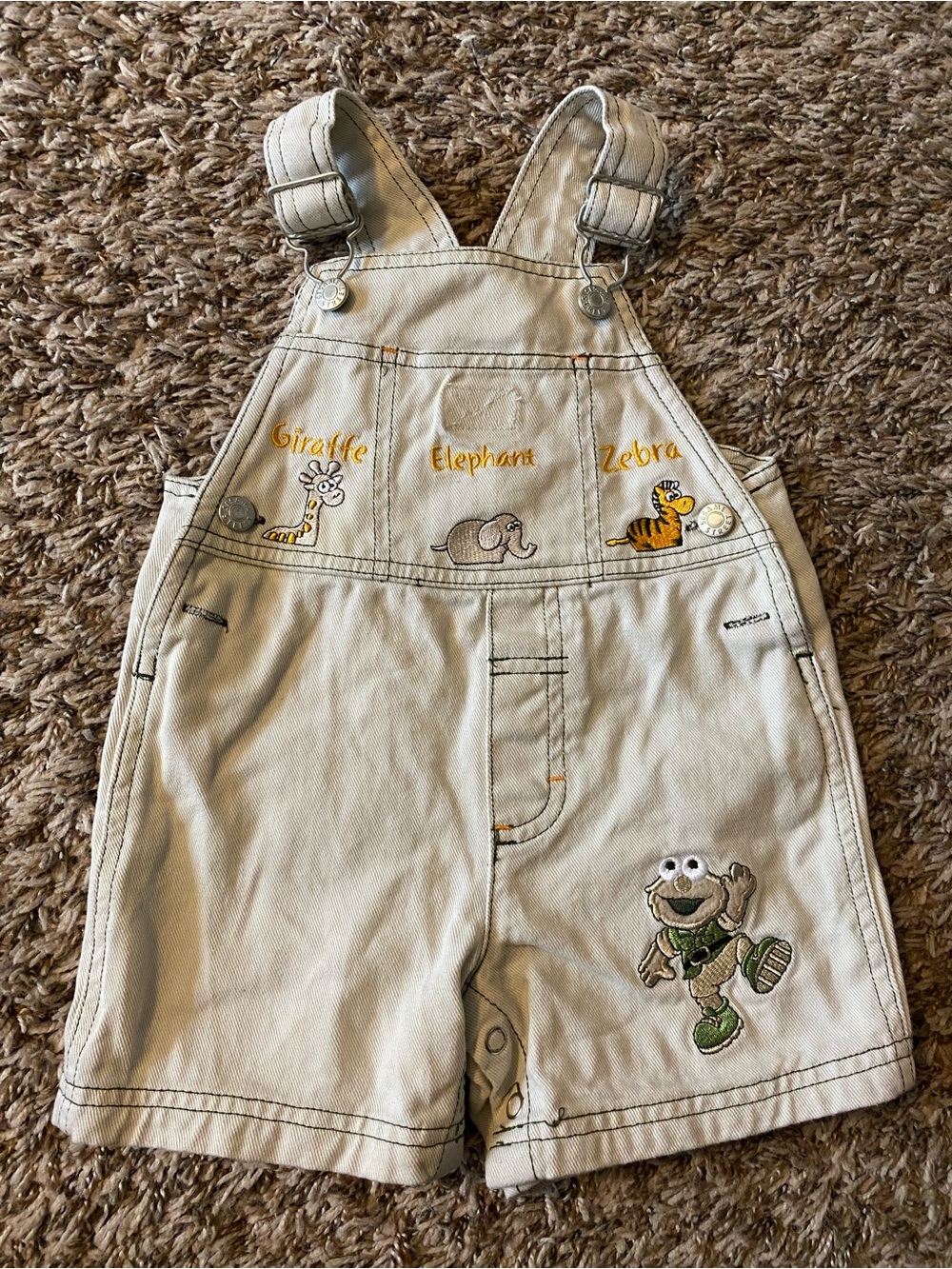 Vintage Sesame Street Elmo overalls